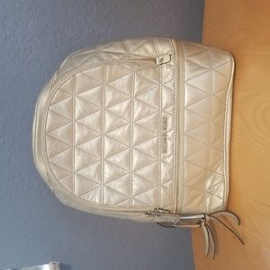 Michael Kors Rhea Zip Backpack- Silver